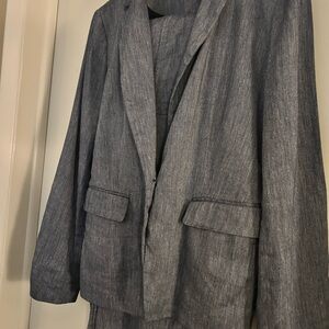 LOFT Denim Blue/Gray Blazer and Pants